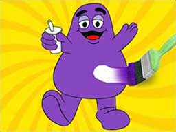 Play Grimace Shake Coloring Book Online on games440.com