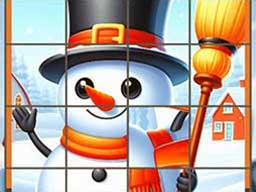 Play Happy Snowman Puzzle Online on games440.com