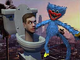 Play Huggy Wuggy Fight Skibidi Toilet Online on games440.com