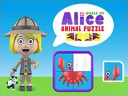 Play World of Alice   Animals Puzzle Online on games440.com